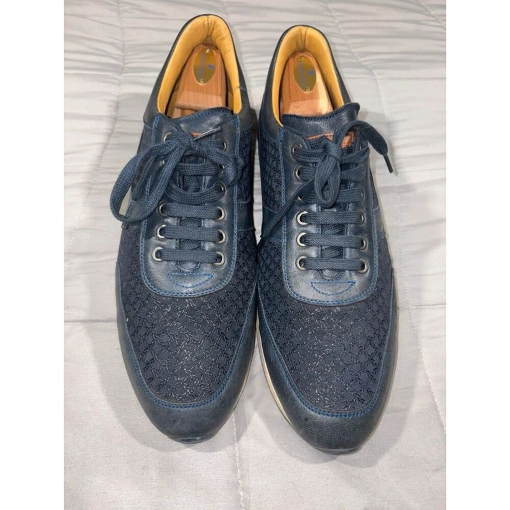 Mezlan Maxin Suede Dress Sneakers Royal Blue Sz 12